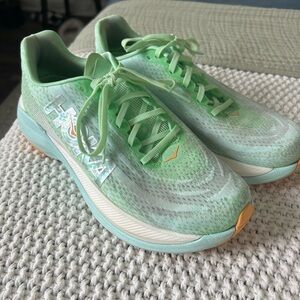 HOKA Mach X - Lime Glow Sunlit Ocean Women’s 8.5 Running Sneaker